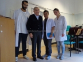 Suatu hari bersama Prof. V. Jassoni, Dott.Lorento dan Mahasiswa Kedokteran Genova Ms.Rachaelle